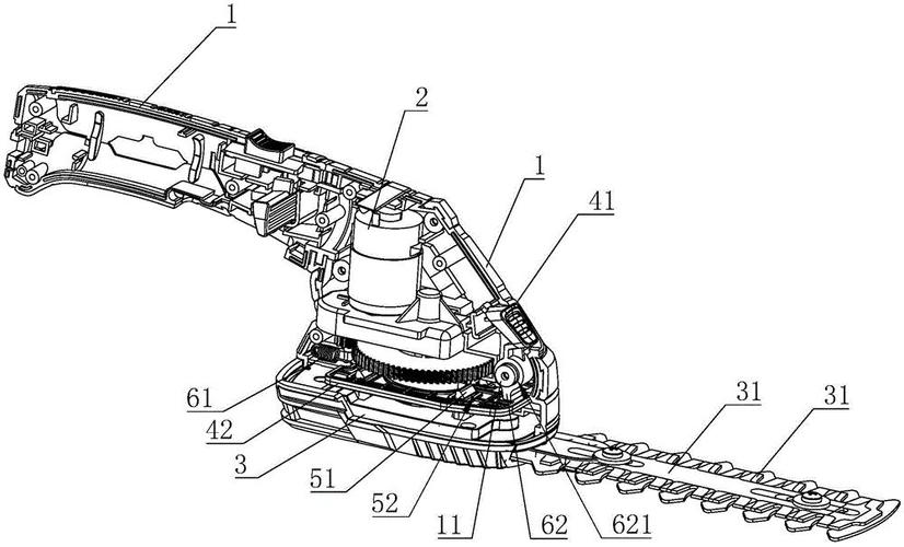 一种基于微特电机的快拆电动修枝剪